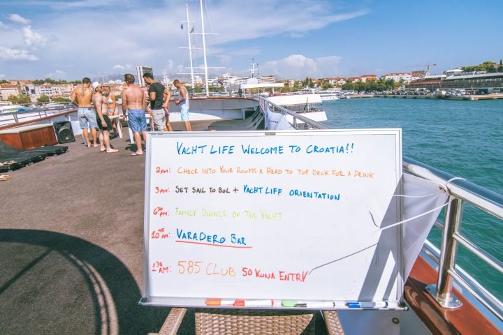 Yachtlife Croatia with Life Before Work first day itinerary