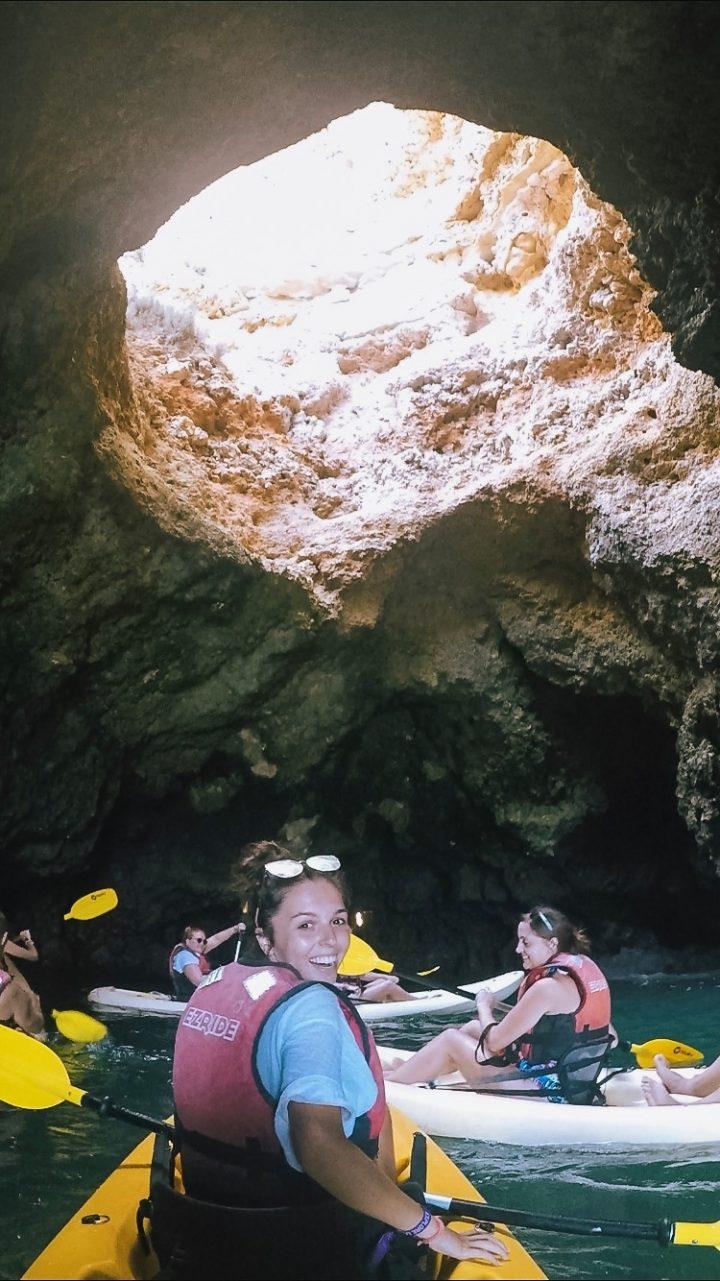 Iberian Adventure Portugal Lagos Sea Kayaking through caves