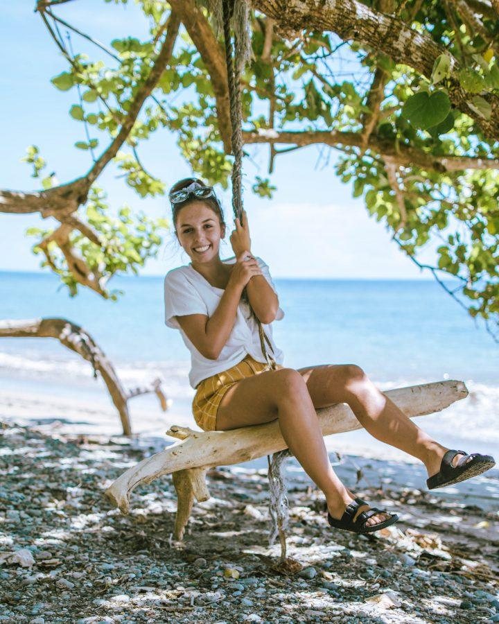 Solomon Islands Honiara Shipwreck beach swing with Visit Solomon Islands