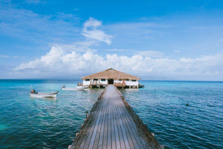 Fatboys Island resort Gizo Solomon Islands floating restaurant