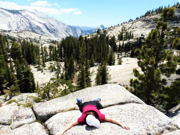 Girl hiking in Yosemite National Park