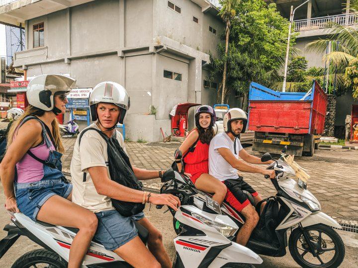 Find Your Pack Digital Nomad Retreat crew hire Scooters in Ubud Bali