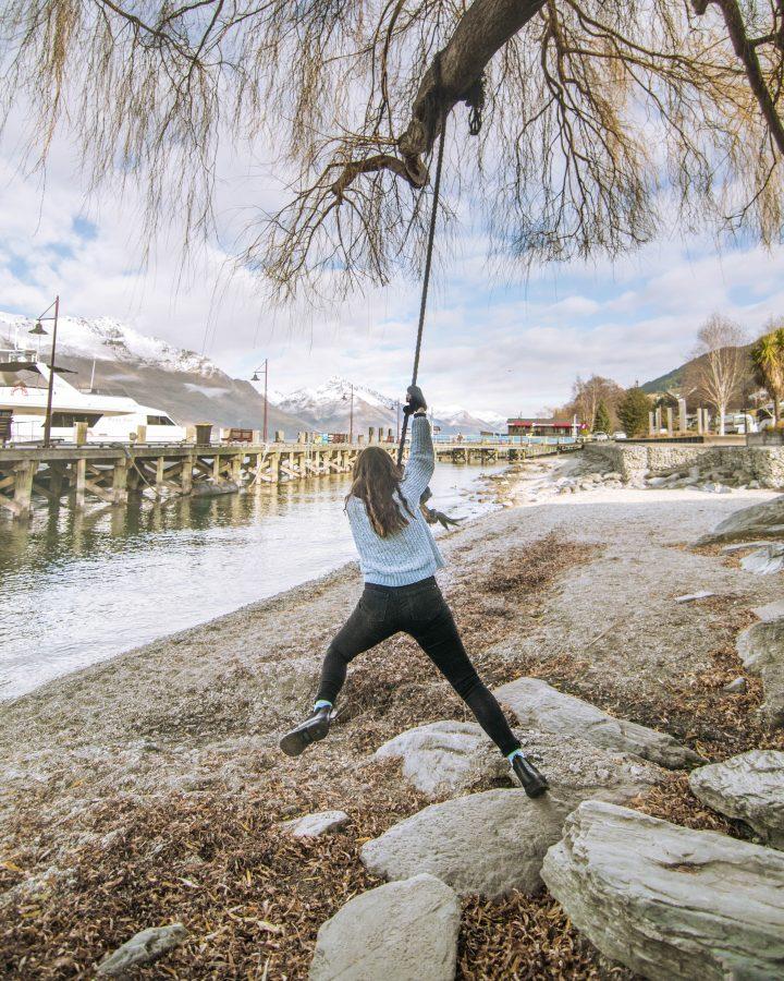Queenstown Swing by the Lake in Winter
