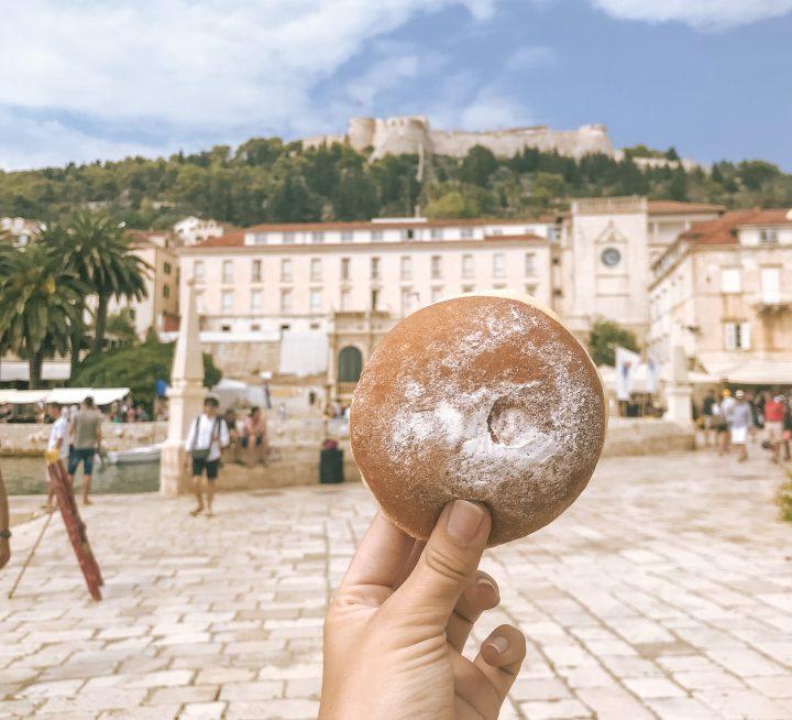 Hvar donut from best bakery in Hvar