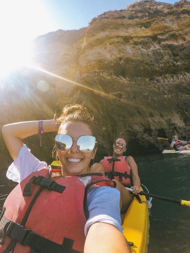 Iberian Adventure Portugal Lagos Sea Kayaking through caves