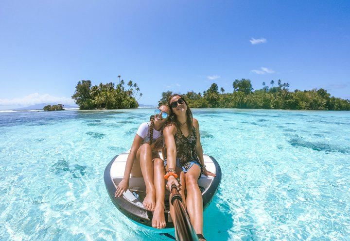 Skull Island Solomon Islands Go Pro sandmarc pole selfie