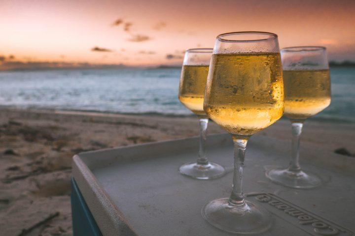 Sunset wine down in Solomon Islands