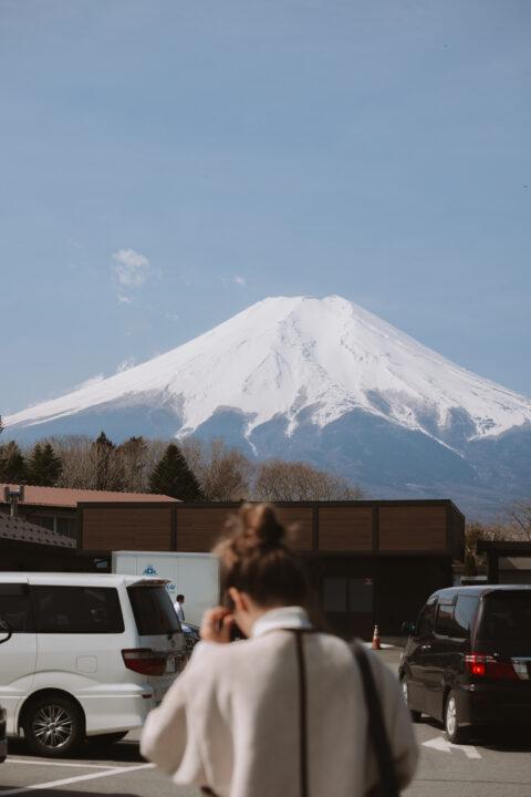 Mt Fuji from the Iyashinosato Historic Village car park