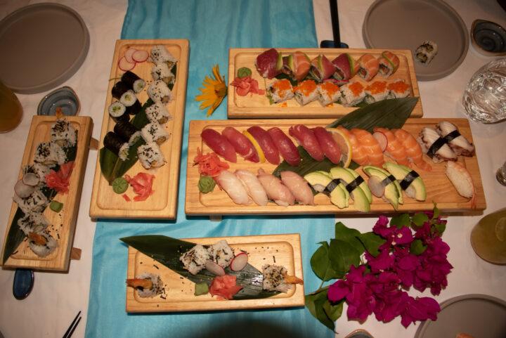 All you can eat sushi at Cora Cora Maldives inclusive dining