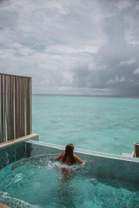 Lagoon Pool Villa at Cora Cora Maldives in the rain